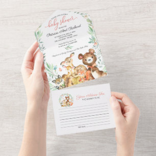 Invitation Tout En Un Carton d'invitation et conseil pour Baby Shower su