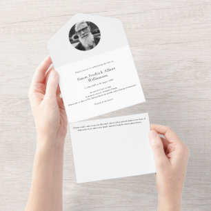 Invitation Tout En Un Célébration unique de la vie moderne minimale