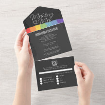 Chalkboard mariage doodle coeurs Mme et Mme