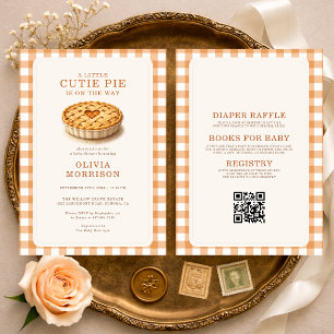 Invitation Tout en Un Chou Baby Shower Automne