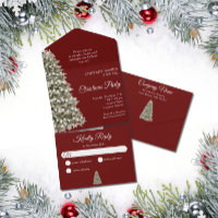 Christmas Tree Dark Red Company Fête