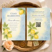 Tout en Un Ciao Bambino Code QR Baby Shower