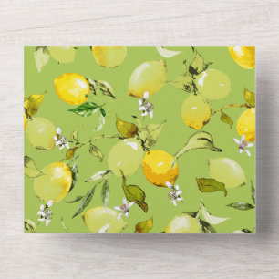 Invitation Tout En Un Citrons aquarelle 22