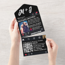 Code QR de style Instagram Mariage personnalisé