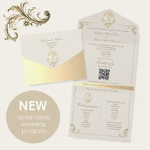 Code QR Monogramme Baroque Mariage