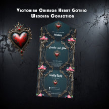Cœur gothique cramoisi victorien