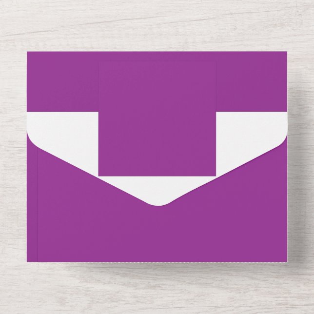 Invitation Tout En Un Conception avec un fond violet époustouflant et bl (Verso)