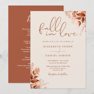 Invitation Tout en un coup de foudre floral mariage