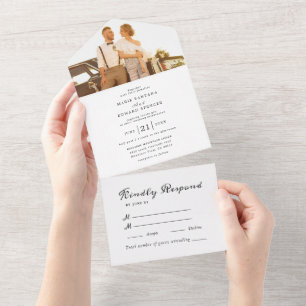 Invitation Tout En Un Couple romantique