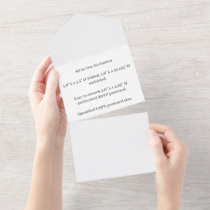 Invitation Tout En Un Créez votre propre 5,6" L x 4,5" H plié personnali