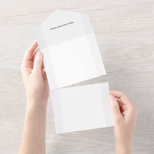 Invitation Tout En Un créez votre propre blanc  (Déchirure)