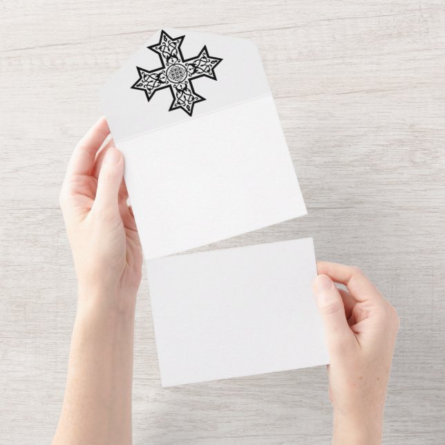 Invitation Tout En Un Croix copte (Déchirure)