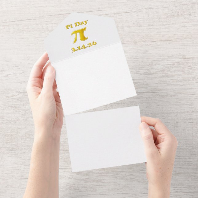 Invitation Tout En Un Cutie 3.14 Pi Day (Déchirure)
