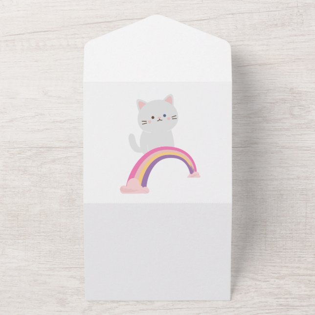 Invitation Tout En Un Cutie Kitten Cat                 (Dehors)