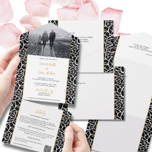 Invitation tout-en-un de la ligne Abstraite