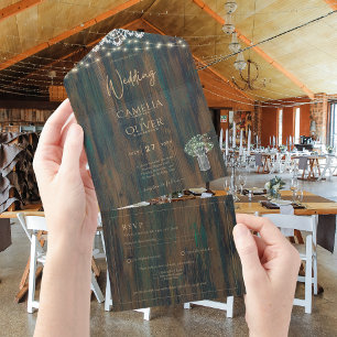 Invitation Tout En Un Dentelle Rustique Gypsophila Lights Mason Jar Mari