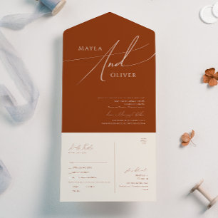 Invitation Tout En Un Désert de Whimsical   Sceau Décontracté en terre c