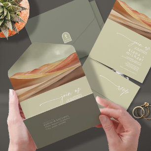 Invitation Tout En Un Desert Vibes Paysage Mariage ID1019