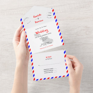Invitation Tout En Un Destination Mariage Malte Airmail Tout en un Invi