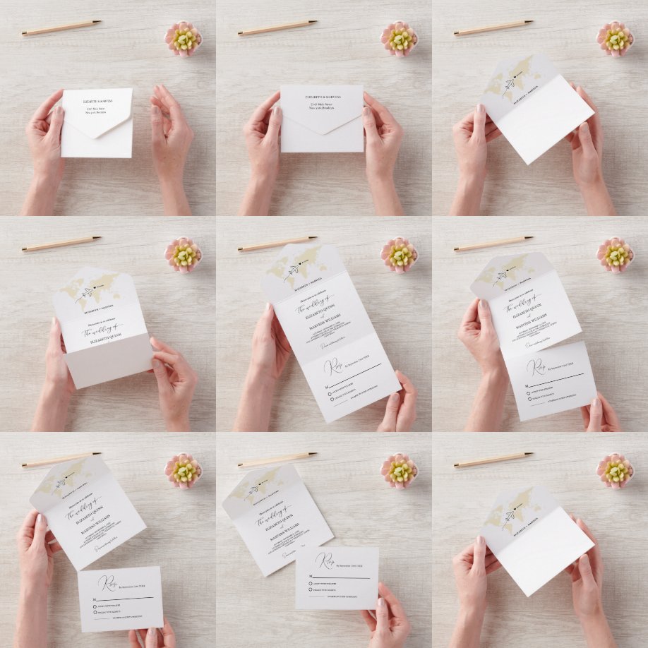 Invitation Tout En Un Destination Voyage Tout En Un Mariage