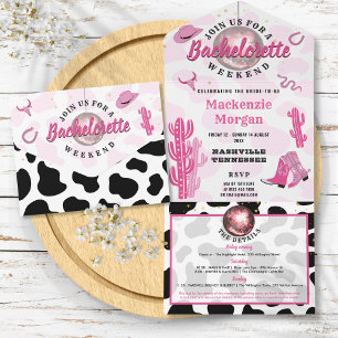 Invitation Tout En Un Disco Cowgirl Bachelorette Week-end