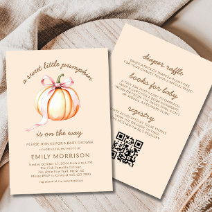 Invitation Tout en un doux petit Citrouille Baby shower d'aut