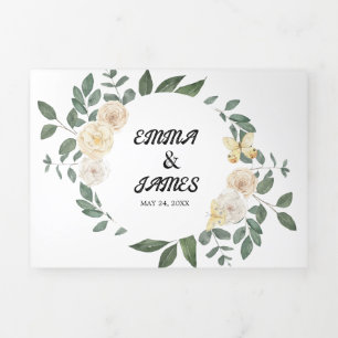 Invitation Tout-en-un du Mariage arrière