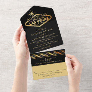 Invitation Tout En Un Elégant Las Vegas Destination Mariage