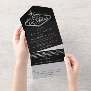 Invitation Tout En Un Elégant Las Vegas Destination Mariage