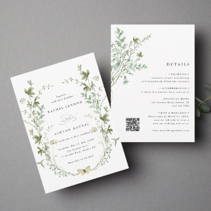 Invitation Tout en un élégant Mariage Fleur sauvage