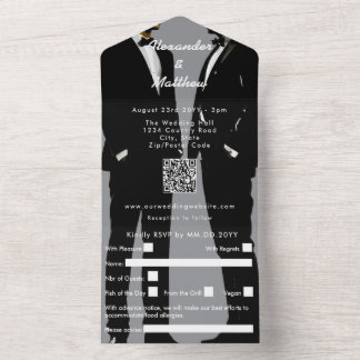 Invitation Tout En Un Elegant Modern Gay Men Wedding