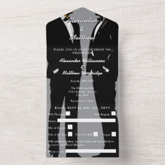 Invitation Tout En Un Elegant Modern Gay Men Wedding