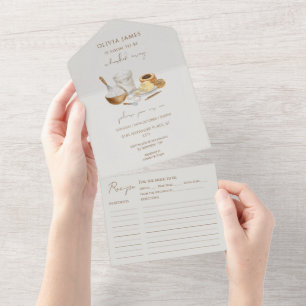 Invitation Tout En Un enterrement de vie de jeune fille fantaisiste qui