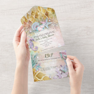 Invitation Tout En Un Faire part de BABY SHOWER TOUT EN UN Design