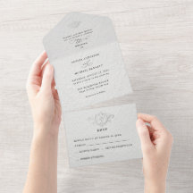 Faux relief floral mariage tout en un Invi