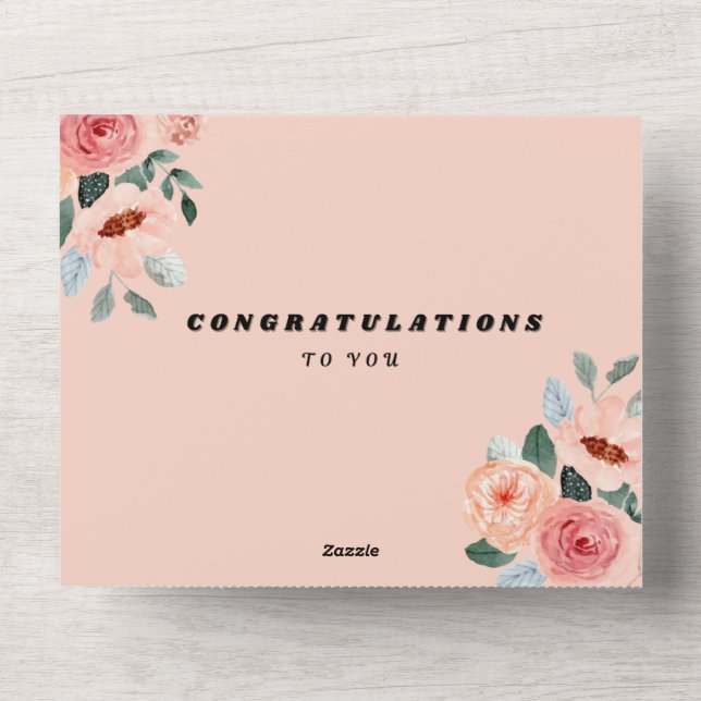 Invitation Tout En Un Félicitations à vous ! (Recto)