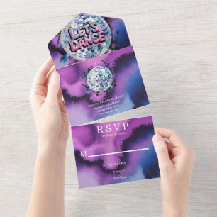 Invitation Tout En Un Fête d'anniversaire Let's Dance