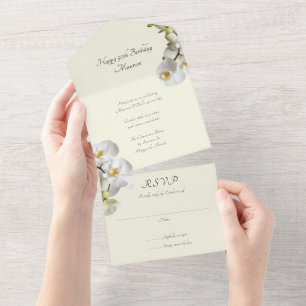 Invitation Tout En Un Fête d'anniversaire spéciale Orchidées