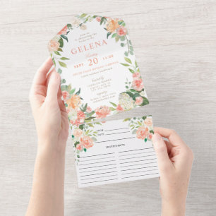 Invitation Tout En Un Fête des mariées florale et recette de printemps d