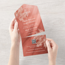 feuille érable accent terre cuite dégradé QR code