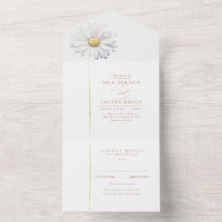 Fleur de marguerite blanche minimaliste Élégant Ma