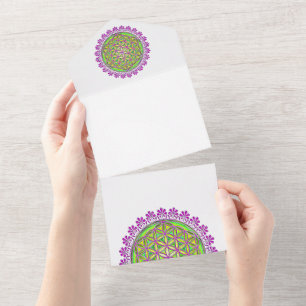 Invitation Tout En Un Fleur De Vie - Ornements Vintages En Fleurs 2
