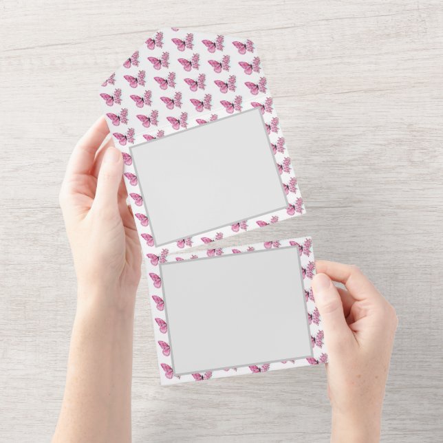 Invitation Tout En Un Flower Butterfly (Déchirure)