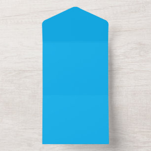 Invitation Tout En Un Fond uni bleu cyan Style minimaliste d'été