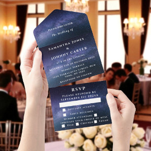 Invitation Tout En Un Galaxy Starry Night Sky Universe Mariage Nebula