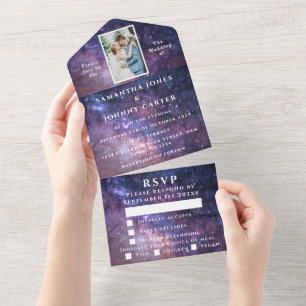 Invitation Tout En Un Galaxy Starry Night Universe Sky Mariage Nebula