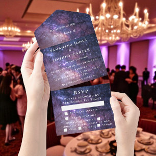Invitation Tout En Un Galaxy Starry Night Universe Sky Mariage Nebula
