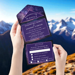 Invitation Tout En Un Galaxy Universe Nebula Starry Night Sky Space