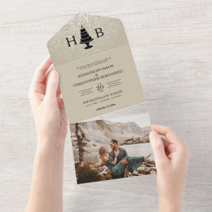 Invitation Tout En Un Gâteau mariage