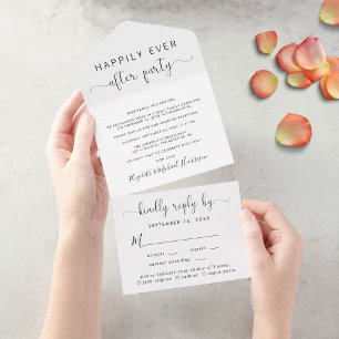 Invitation Tout En Un Happily Ever After Party Menu Choice Wedding